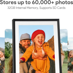 Cadre Photo Numérique 10,1 32GB Touch IPS 1280x800 Apps