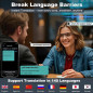 AI Translation Smart Glasses with ChatGPT, Bluetooth, 164 Languages, Color-Change Lens, Headphone & Speaker