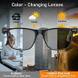 Lunettes Intelligentes AI Traduction Bluetooth Chat GPT 164 Langues, Verres Changeants, Casque Audio Lunettes Intelligentes AI Traduction Bluetooth Chat GPT 164 Langues, Verres Changeants, Casque Audio