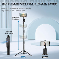 Trépied Auto Suivi 360° avec Télécommande pour Smartphone