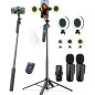Kit Vlogging iPhone/Android avec Trépied 63, Suivi Automatique, Micro Sans Fil & Télécommande Kit Vlogging iPhone/Android avec Trépied 63, Suivi Automatique, Micro Sans Fil & Télécommande