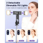 Trépied Selfie 53'' avec Lumière, Télécommande, Clips Tout-en-1, Compatible iPhone & Android Trépied Selfie 53'' avec Lumière, Télécommande, Clips Tout-en-1, Compatible iPhone & Android