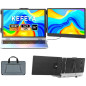 KEFEYA 14 FHD IPS Laptop Screen Extender Dual Monitor for 13-17 Laptops with USB-C & HDMI, Plug n Play