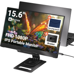 Ingnok Écran Portable 15.6 FHD IPS USB-C Ultra Slim Mobile
