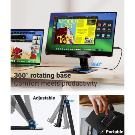 Ingnok Écran Portable 15.6 FHD IPS USB-C Ultra Slim Mobile
