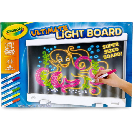 Crayola Ultimate Light Board Blanc - Tablette de Dessin LED pour Enfants, Cadeau Noël, Art & Jeux 6+
