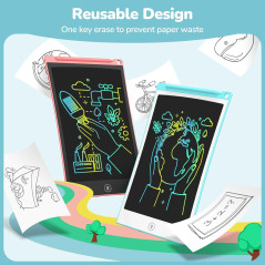 Tablette d'Écriture TECJOE 8.5 Colorée pour Enfants