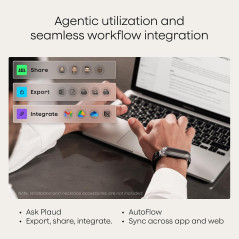 Plaud NotePin Enregistreur Vocal AI, Contrôle App, 64GB, Transcription & Synthèse, 112 Langues, Gris Cosmiques