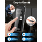 64GB Digital Voice Recorder with Playback, 4552H Audio, 3072Kbps HD Dual MIC, A-B Repeat, MP3 Player, TF Card Included 64GB Digital Voice Recorder with Playback, 4552H Audio, 3072Kbps HD Dual MIC, A-B Repeat, MP3 Player, TF Card Included