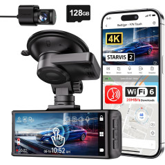 Caméra Tableau de Bord REDTIGER 4K Avant et Arrière GPS WiFi
