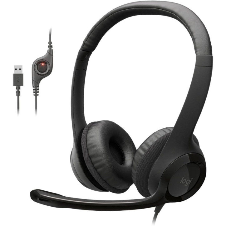 Casque Logitech H390 avec Micro USB, Micro Réducteur de Bruit pour PC, Jeux et Réunions - Noir Casque Logitech H390 avec Micro USB, Micro Réducteur de Bruit pour PC, Jeux et Réunions - Noir