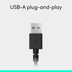 Casque Logitech H390 USB avec Micro Anti-Bruit Noir