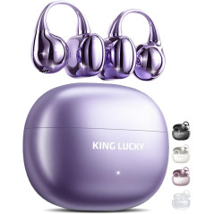 King Lucky Clip-On Bluetooth Earbuds Wireless, Noise Cancelling, IPX5