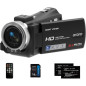 Caméra Caméscope ORDRO HDV-V12 1080P Vision Nocturne HD avec Carte 16Go et 2 Batteries Caméra Caméscope ORDRO HDV-V12 1080P Vision Nocturne HD avec Carte 16Go et 2 Batteries