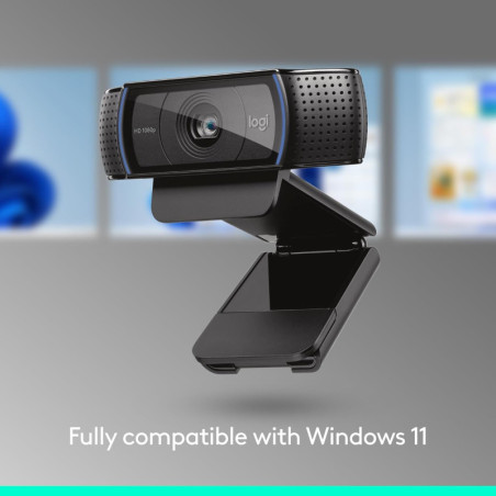 Logitech C920x HD Pro Webcam, Full HD 1080p, Clear Audio, Light Correction, Compatible with Teams, Zoom, Mac