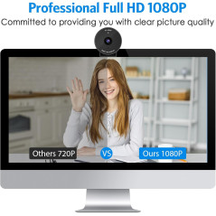 EMEET Webcam 1080P USB avec Micro et Couvre-Confidentialité