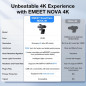 EMEET NOVA 4K Webcam for PC - Ultra HD, PDAF Autofocus, Dual Mics, 73° FOV, Auto Light, Privacy Cover