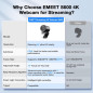 EMEET S600 Webcam 4K Sony Sensor, Autofocus, 1080P 60FPS, Microphones Réduction de Bruit, Cache Privé EMEET S600 Webcam 4K Sony Sensor, Autofocus, 1080P 60FPS, Microphones Réduction de Bruit, Cache Privé