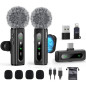 Wireless USB-C Lavalier Microphone for Android/PC – Mini Clip-On Mic with Rotatable Clip & Denoise Recording Wireless USB-C Lavalier Microphone for Android/PC – Mini Clip-On Mic with Rotatable Clip & Denoise Recording