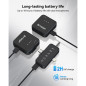Microphone Sans Fil 3-en-1 PQRQP pour iPhone/Android/Appareil Photo, 328ft Portée, 18H Autonomie Microphone Sans Fil 3-en-1 PQRQP pour iPhone/Android/Appareil Photo, 328ft Portée, 18H Autonomie