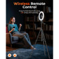 Sensyne Ring Light 10’’ avec trépied extensible 50’’, LED, support téléphone pour streaming & maquillage