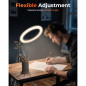 Sensyne Ring Light 10’’ avec trépied extensible 50’’, LED, support téléphone pour streaming & maquillage