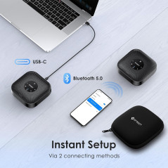 Haut-parleur Conférence EMEET M0 Plus 360° Bluetooth USB-C