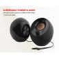 Creative Pebble 2.0 USB Desktop Speakers with Far-Field Drivers & Passive Radiators for PC/Laptop (Black)