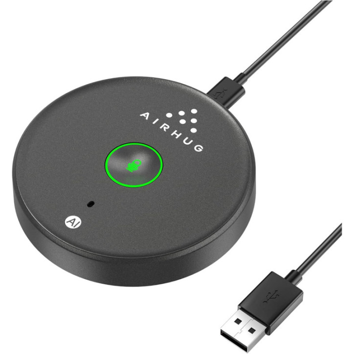 AIRHUG USB Microphone with Mute Button & LED, AI Noise Reduction, Omnidirectional Condenser Mic for PC/Laptop AIRHUG USB Microphone with Mute Button & LED, AI Noise Reduction, Omnidirectional Condenser Mic for PC/Laptop