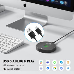 Microphone USB AIRHUG Omnidirectionnel avec Réduction de Bruit