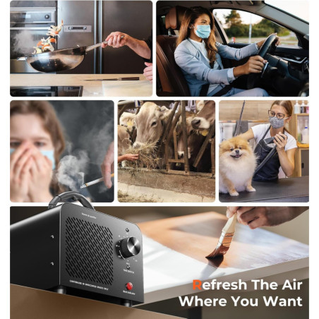 Générateur Ozone 48,000mg Purificateur Air Puissant 4000ft²