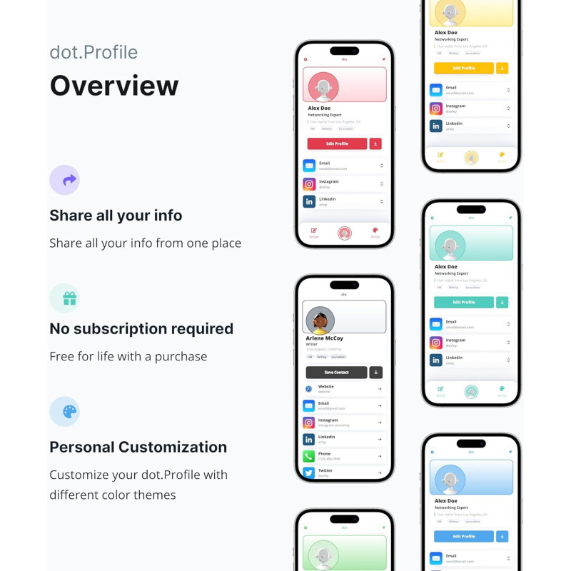 dot. Card - Tap Digital Business Card for iPhone & Android (Black)