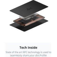 dot. Card - Carte de visite digitale compatible Tap iPhone & Android (Noir)