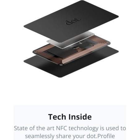 dot. Card - Carte de visite digitale compatible Tap iPhone & Android (Noir)