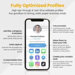 Digital Business Card - No Subscription, Unlimited NFC & QR Sharing