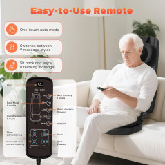 Shiatsu Neck & Back Massager with Heat - 4D Deep Tissue Relief Pain