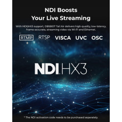 OBSBOT Tail Air NDI 4K Caméra PTZ AI avec Contrôle Gestuel, HDMI/USB-C, Streaming Vidéo Live