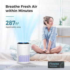 AROEVE Air Purifier for Bedroom – 3-Layer Filter, Sleep Mode, Timer