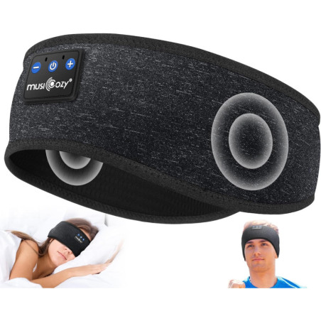 MUSICOZY Bluetooth 5.4 Sleep Headphones Headband with HD Stereo Speakers Wireless Earbuds for Travel & Yoga