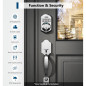 TEEHO TE002 Fingerprint Keyless Electronic Deadbolt Door Lock – Smart Auto Lock, Satin Nickel, Easy Install TEEHO TE002 Fingerprint Keyless Electronic Deadbolt Door Lock – Smart Auto Lock, Satin Nickel, Easy Install
