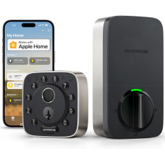 ULTRALOQ Bolt Serrure Intelligente WiFi Empreinte Digitale, Compatible Apple Home, Siri, Alexa, 8-en-1, App, Clavier, Batterie 1