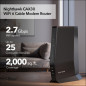 NETGEAR Nighthawk CAX30 Modem Routeur Combo DOCSIS 3.1 WiFi 6 AX2700 2,7 Gbps Compatible Xfinity, Spectrum, Cox NETGEAR Nighthawk CAX30 Modem Routeur Combo DOCSIS 3.1 WiFi 6 AX2700 2,7 Gbps Compatible Xfinity, Spectrum, Cox