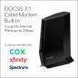 NETGEAR Nighthawk CAX30 Modem Routeur Combo DOCSIS 3.1 WiFi 6 AX2700 2,7 Gbps Compatible Xfinity, Spectrum, Cox NETGEAR Nighthawk CAX30 Modem Routeur Combo DOCSIS 3.1 WiFi 6 AX2700 2,7 Gbps Compatible Xfinity, Spectrum, Cox