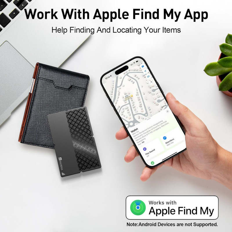 2025 Apple MFi Bluetooth Tracker for iPhone | Long Battery GPS Finder