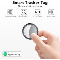 2025 Apple MFi Certified Air Tracker Tags 4-Pack – Bluetooth Key Finder