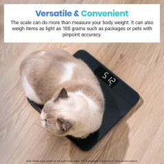 Etekcity Digital Bathroom Scale – Accurate to 0.05lb, LED Display, 400 lbs