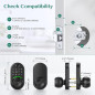 Yamiry Keypad Smart Door Lock with Knob – Fingerprint, Passcode, Keyless Entry & Easy Installation