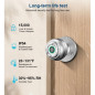 Smart Fingerprint Door Lock with Keyless Thumbprint & App Control, Biometric Door Knob for Home, Silver Smart Fingerprint Door Lock with Keyless Thumbprint & App Control, Biometric Door Knob for Home, Silver
