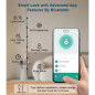 Serrure de porte biométrique à empreinte digitale avec clavier, contrôle app, auto-verrouillage, noir mat Serrure de porte biométrique à empreinte digitale avec clavier, contrôle app, auto-verrouillage, noir mat