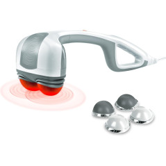 Massager Chauffant Homedics pour Dos, Corps et Cou avec Têtes Pivotantes et Nœuds Interchangeables